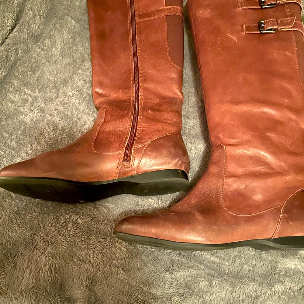 Leather boots